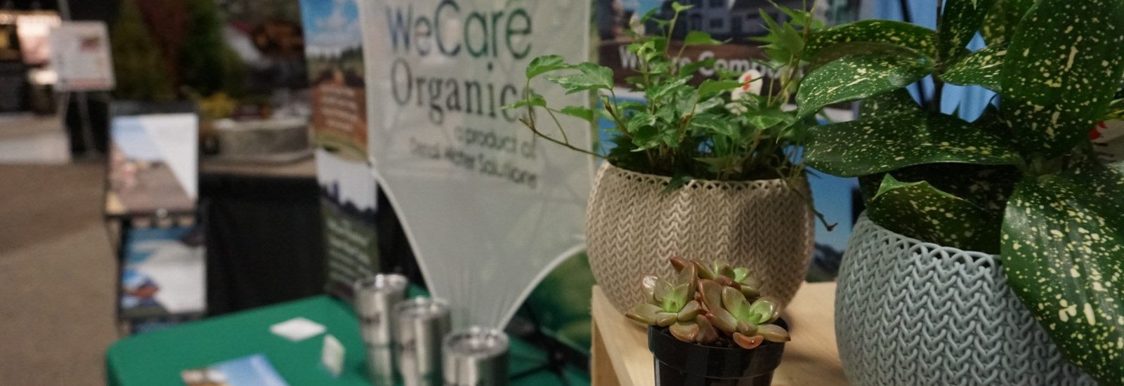The WeCare Organics Trade Show Booth
